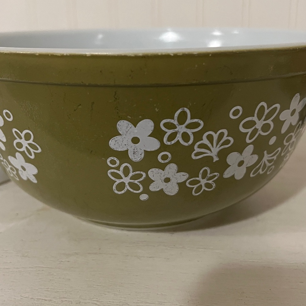 Pyrex Spring blossoms Crazy Daisy mixing bowl set 401 402 403 404 - Picture 10 of 16